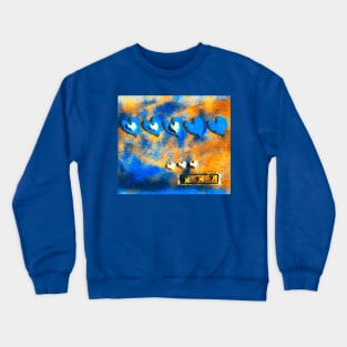 Many Blue Hearts Crewneck Sweatshirt